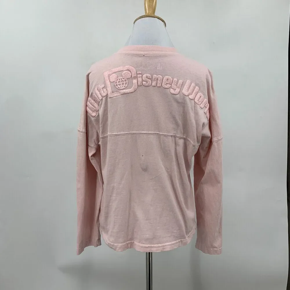 Disney Parks Walt Disney World Spirit Jersey Girls XL Pink Long Sleeve *READ
